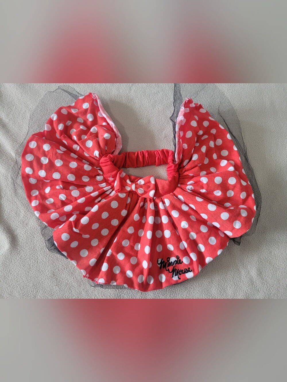 Disney Red and White Polka Dot Minnie Mouse Dog Costume Skirt